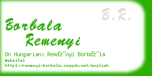 borbala remenyi business card